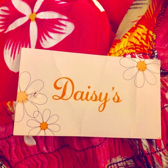 🌼DAISY’S🌼TUBE TOP TROPICAL HAWAIIAN FLORAL BEACH MAXI DRESS🌺 FITS M-L - Picture 8 of 9